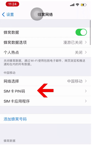 富县苹果14维修网分享如何给iPhone14的SIM卡设置密码 